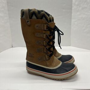 Sorel Womens Joan Of Arctic Knit Elk Waterproof Boots 6 Brown WMN'S NL2142-286